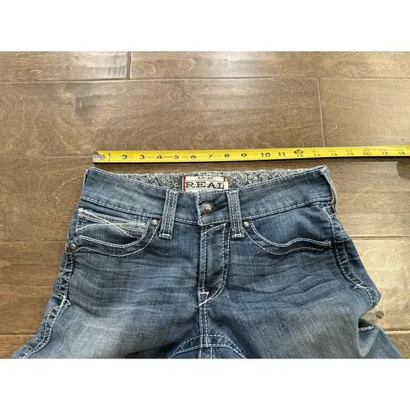 Ariat Real Denim Womens Blue Denim Low Rise Casual Jeans Size 26L *Flaws* - Picture 11 of 13